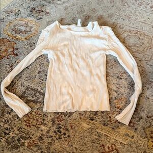 Elegant White Ribbed Crop Top